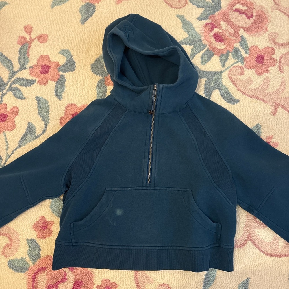 lululemon athletica Women's Dark Teal Half-Zip Hoodie